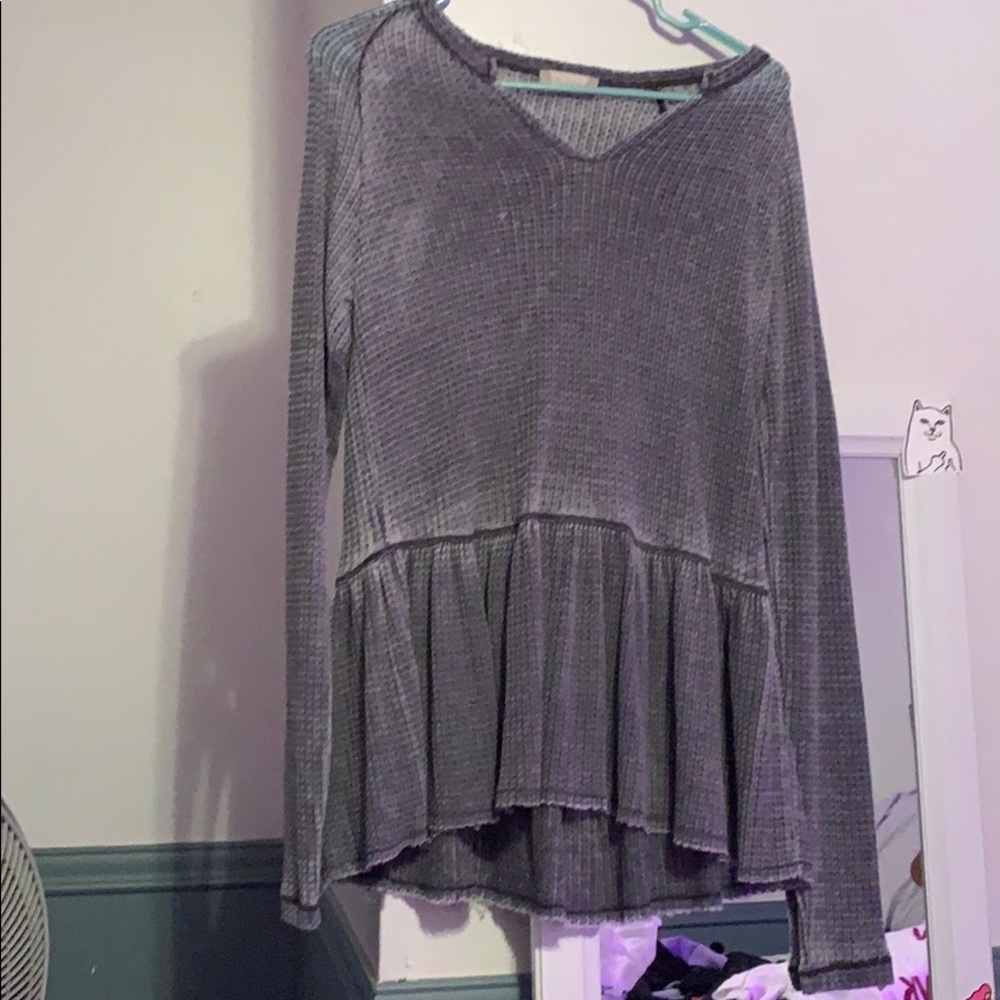waffle shirt blouse